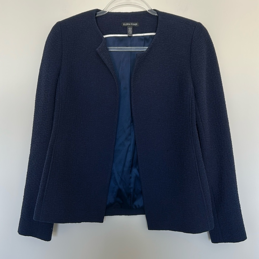 Eileen‎ Fisher Navy Jacket Blazer - Size XXS